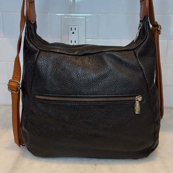 Valentina Bag Purse Handbag Leather Italian Pebbled Convertible Strap Shoulder - Picture 7 of 16